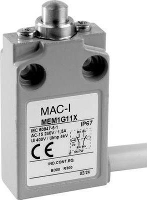 Panasonic Endschalter MEM1G11ZD Stößel 24 V 5 A IP67 Grau - Bild 1