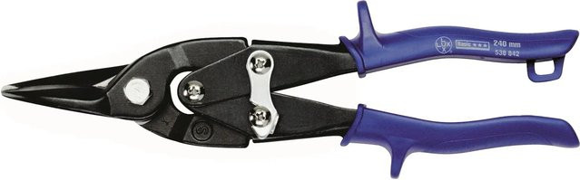 LUX-TOOLS Blechschere Classic gerade aus gehärtetem Stahl in Blau, Länge: 240 mm - Bild 1