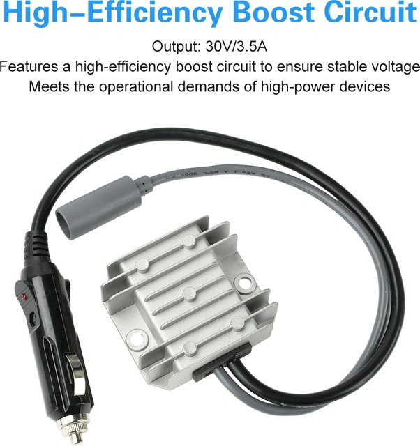 Aideepen Mini Boost Converter IP68 Wasserdichter Spannungsregler DC 12V/24V zu DC 30V 3,5A mit Zigarettenanzünder für Wohnmobile und Schiffe - Bild 1