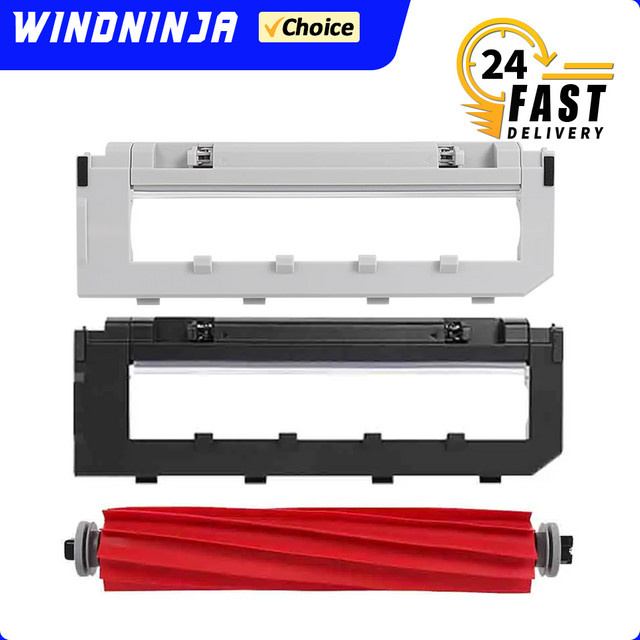 Roborock Hauptwalzenbürste mit Abdeckung in Schwarz für T7S, T7S Plus, S7, S7Max, S7 MAXV Ultra, G10, G10S, G10S PRO, S70 und S75 - Bild 1