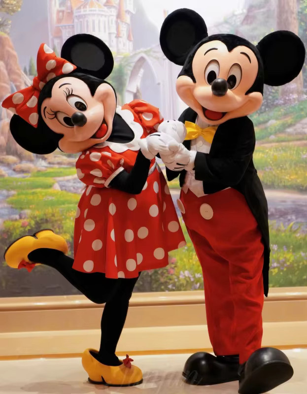 Potdemiel Mickey und Minnie Cartoon-Charakterkostüm, Maskottchen Werbekostüm, Bunt / Mehrfarbig - Bild 2