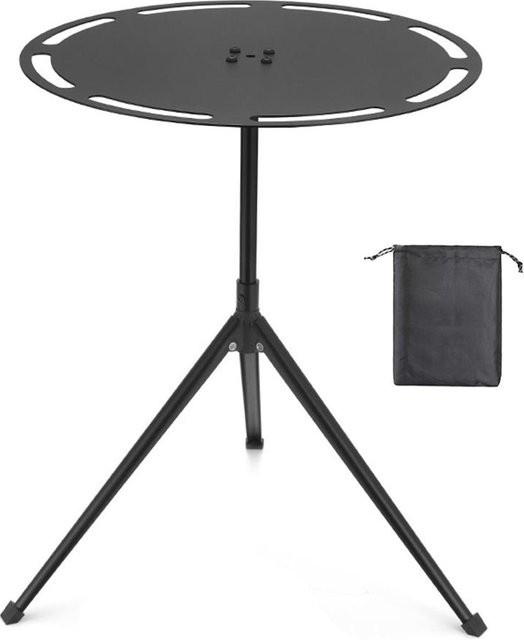 BC-Warm Home Teleskop-Angeltisch aus Metall in Schwarz mit Lichtmast-Stativ und Aufbewahrungstasche - Bild 1
