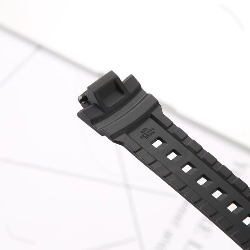 Casio Uhrenarmband, Kunststoff, Gummi, Schwarz, Herren - Bild 2