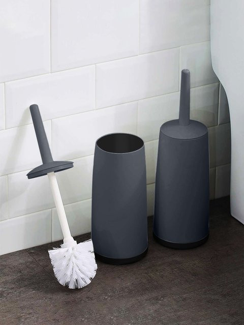 WORTHBUY Toilettenbürste aus Kunststoff mit stehender Basis in Weiß - Bild 1