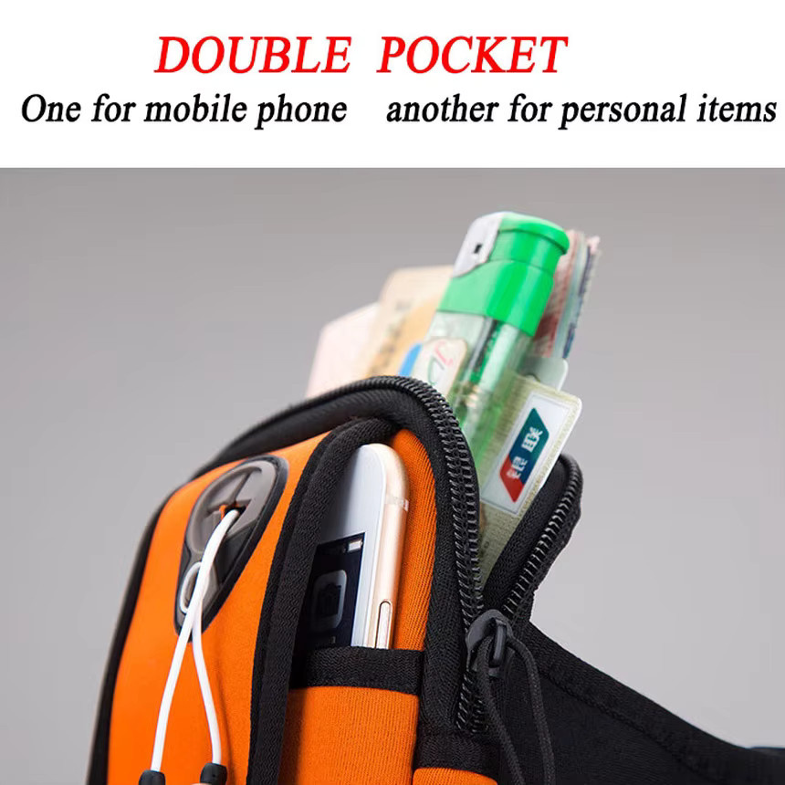 Wasserdichte Sport-Armbinde als Laufstasche für Smartphones wie iPhone, Samsung, Xiaomi und Huawei in Rot - Bild 2