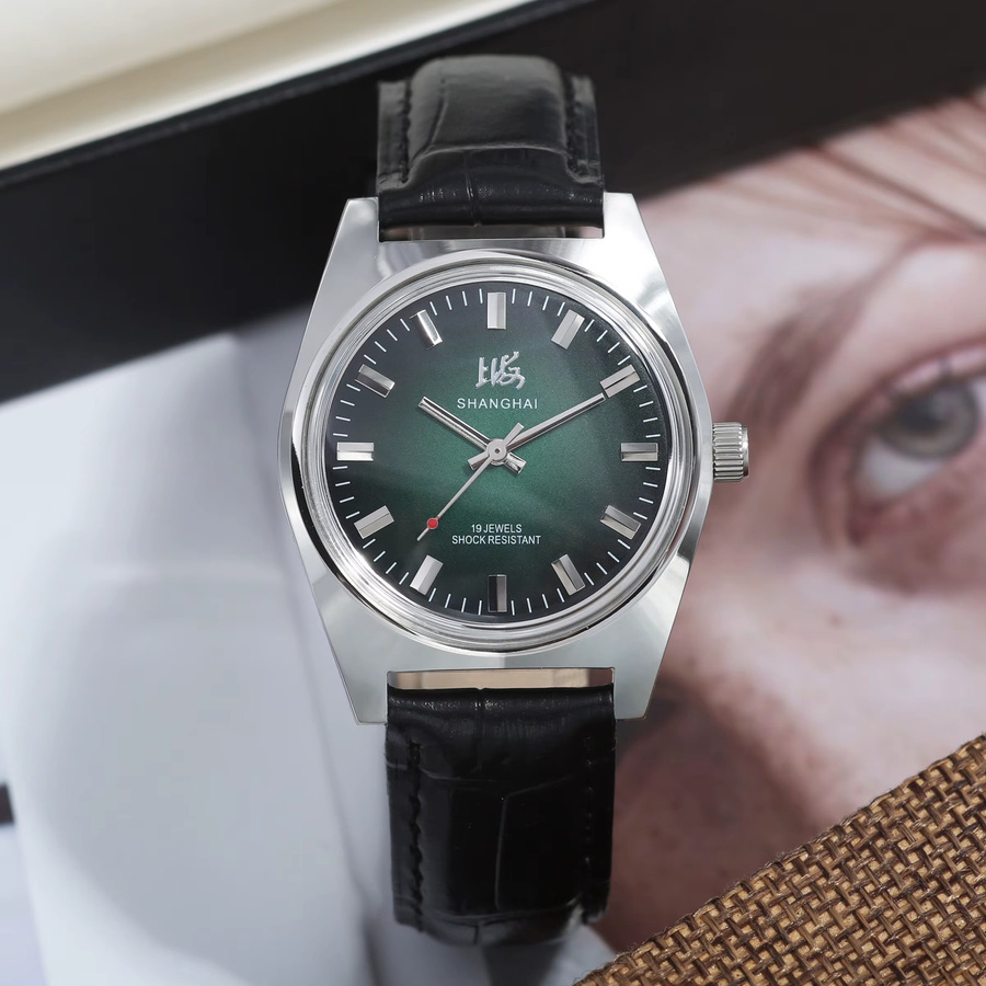 Heimdallr Armbanduhr, Handaufzug, Edelstahl, 36 mm, Herren, Grün - Bild 2