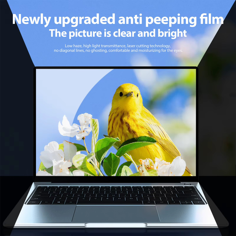 Docooler Anti-Peeping-Displayschutz für Computer und Laptop, 13,3–27 Zoll, blaues Licht blockierender Monitorfilter, Schwarz, Snap-On-Typ - Bild 2