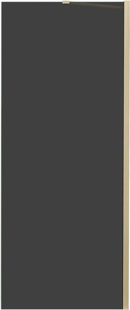AICA Walk In Duschtrennwand mit Goldrahmen, B: 100 cm, H: 200 cm, 8mm NANO-Glas in Grau getönt - Bild 1