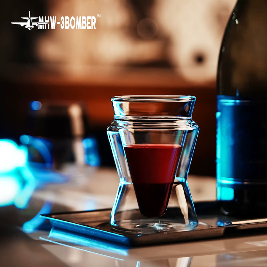 MHW-3BOMBER DW Serie Espresso-Tassen aus doppelwandigem Borosilikatglas, transparent, 150 ml - Bild 2
