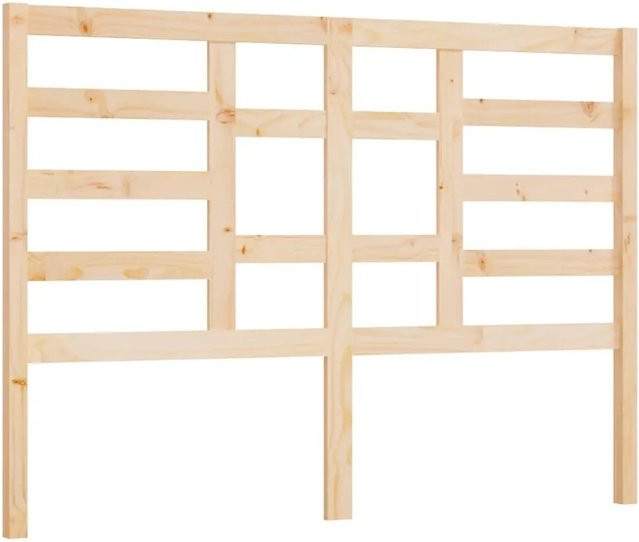 vidaXL Kopfteil aus Massivholz Kiefer in rustikaler Optik mit Lattendesign, B/T/H: 156 x 4 x 104 cm - Bild 1