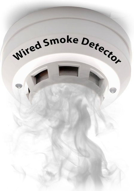 Smarsecur Rauchmelder mit 12V Spannung als kabelgebundener Feuermelder und Alarmsensor in Weiß - Bild 1