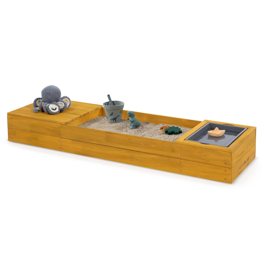 Muddy Buddy Sandkasten Space Saver aus Massivholz in Ocker, B/H/L: 45 x 20 x 150 cm - Bild 2