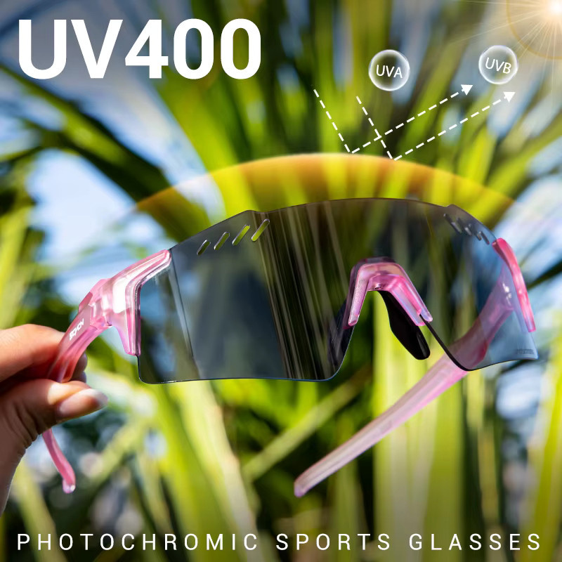 SCVCN Rahmenlose Sportsonnenbrille, Photochrome, UV400 - Bild 4