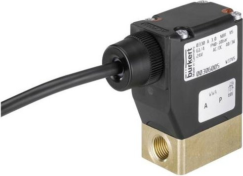 Bürkert Magnetventil 353626 0330 in Schwarz - Bild 1