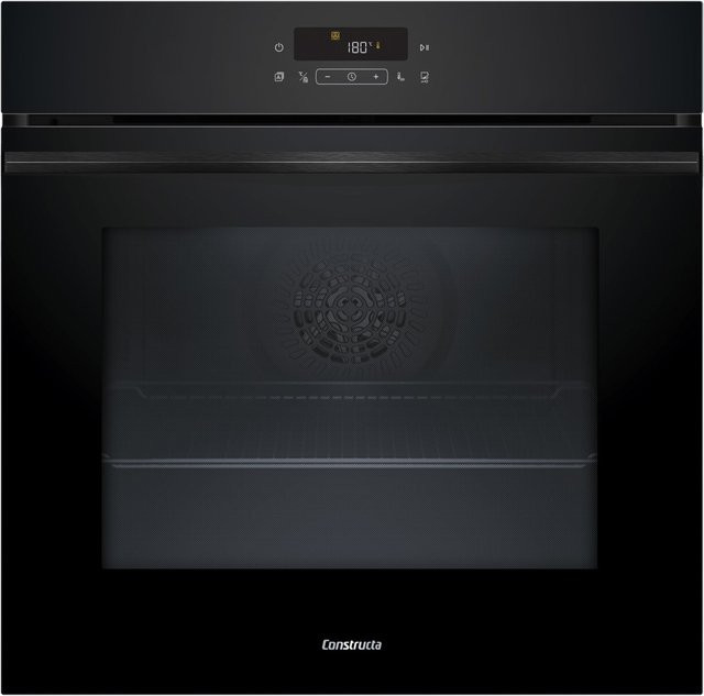 Constructa Einbaubackofen schwarz mit 71 l Volumen, Pizza-Stufe, schnelles Vorheizen, pyrolytischer Selbstreinigung und Energieeffizienzklasse A+, Breite: 59,4 cm - Bild 1