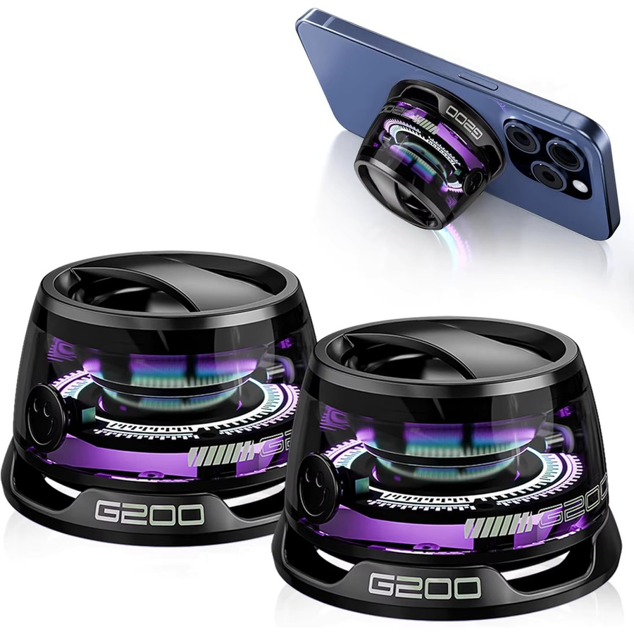 Opansten Tragbarer Bluetooth-Lautsprecher mit RGB-Beleuchtung und Telefonhalter, Mini-Soundbox in Purple, BT5.3 mit 7 Stunden Wiedergabezeit - Bild 5