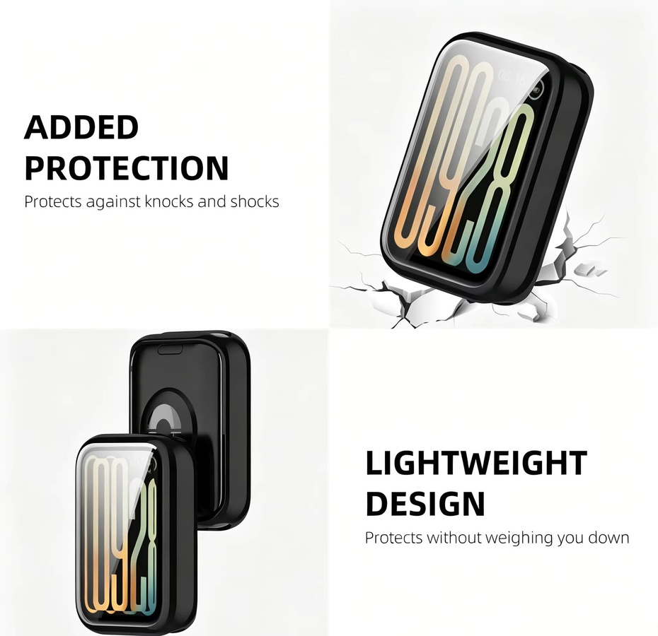 Xiaomi Displayschutz-Hülle für Xiaomi Band 10 Pro/9Pro, Schwarz, TPU - Bild 6