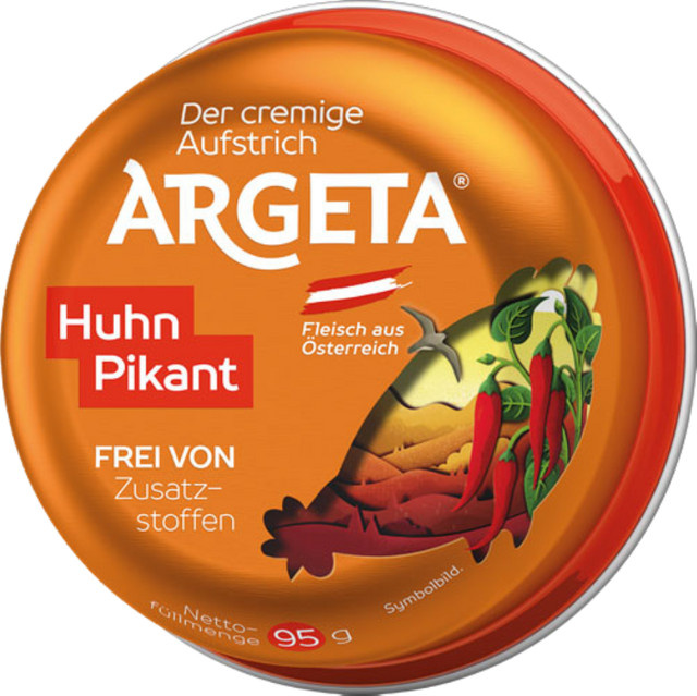 Argeta Huhn PIKANT Aufstrich glutenfrei 95 g - Bild 1