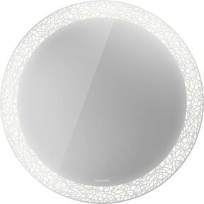 Duravit Lichtspiegel Happy D.2 Plus Badspiegel in Weiß, B/H/T: 70 x 70 x 4,7 cm, dimmbar, LED, warmweiß - Bild 1