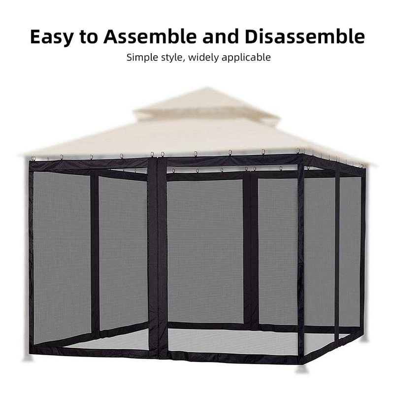 Aimo Moskitonetz für Terrassenüberdachungen und Verandas aus Polyester, Farbe: Braun/Beige, B x H: 300 x 360 cm - Bild 4