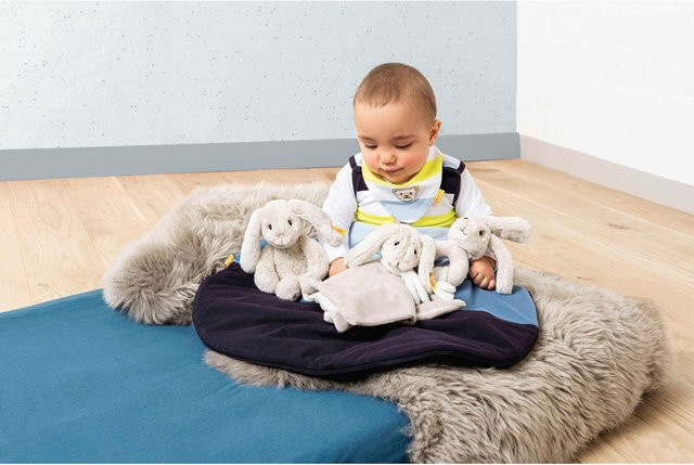 Steiff Soft Cuddly Friends Schmusetuch Hase Hoppie ab Geburt grau - Bild 1