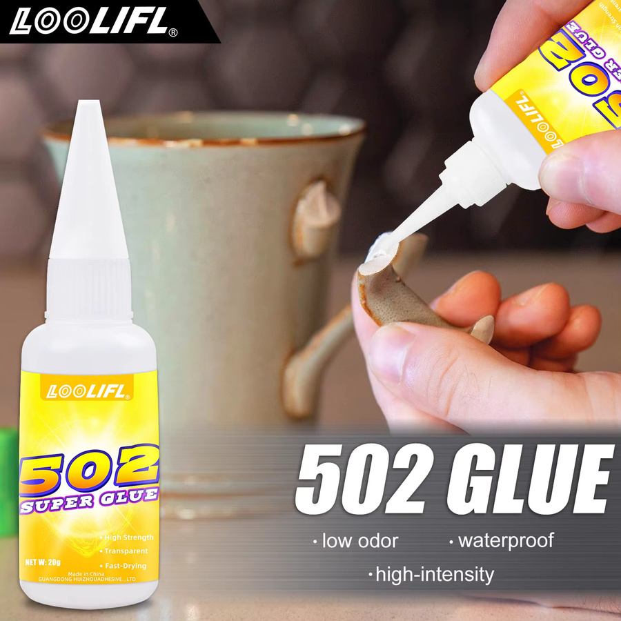 LOOLIFL 502 Industrieller Sofortkleber, transparent, hochfest und schnell bindend für Metall, Kunststoff, Glas und Elektronik - Bild 2