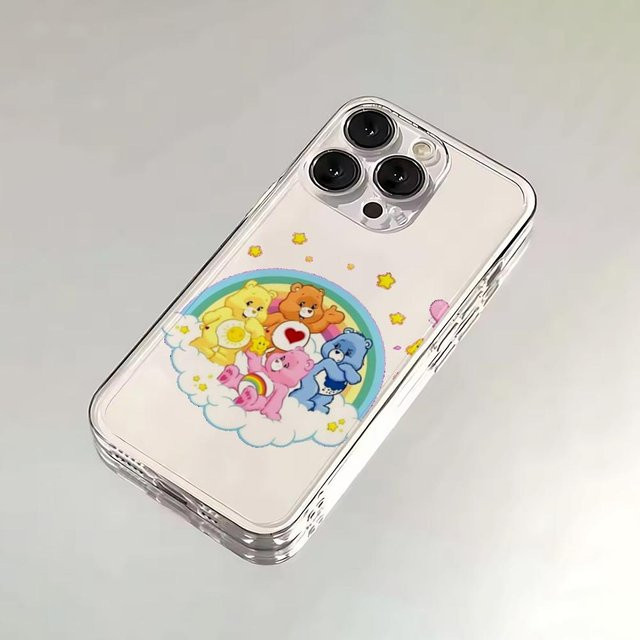C-Care B-Bären Handyhülle für iPhone 11 bis 16 Pro Max, Transparent, Weiches Silikon - Bild 1