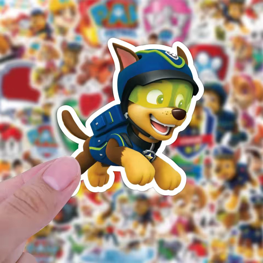 50 Stück Paw Patrol Cartoon-Aufkleber für Kinder in Multicolor, niedliche Motiv-Aufkleber aus Papier für Schulbedarf und Belohnungen - Bild 3