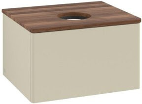 V&B Waschtischunterschrank Antao ohne Frontstruktur, Farbe: Weiss, B/T/H: 60 x 36 x 50 cm - Bild 1
