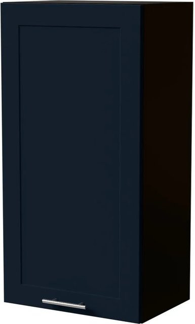 Feldmann-Wohnen Hängeschrank Oslo W4/50 in Schwarz und Indigo Matt, B/T/H: 50 x 32,5 x 96 cm - Bild 1