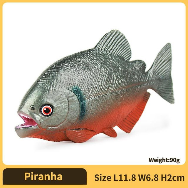 Yiran toy 1 Piranha Figur Lebensecht Hand Fisch Figur ab 3 Jahren - Bild 1