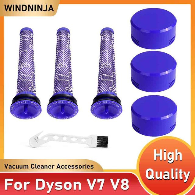 Dyson Ersatz-Filterset aus Kunststoff bestehend aus Vorfilter und HEPA-Nachfilter für V7 und V8 Akku-Staubsauger - Bild 1