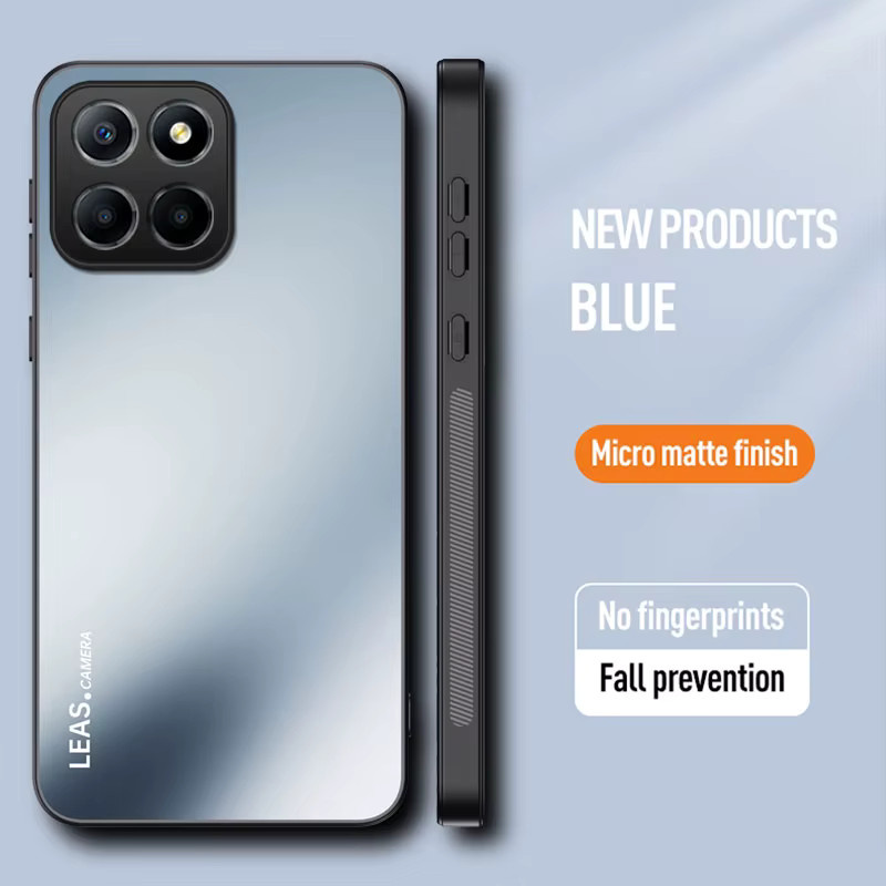 EUCAGR Stoßfeste Frosted Handyhülle aus TPU und PC für Honor X8B in Schwarz und Lila - Bild 2