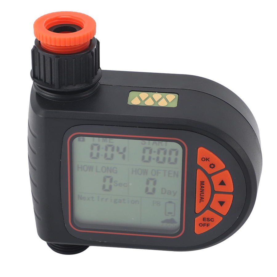 Programmierbarer automatischer Bewässerungstimer mit LCD-Anzeige und Regenfunktion, G3/4 zu G1/2 Innengewinde, wasserdicht und digital - Bild 3
