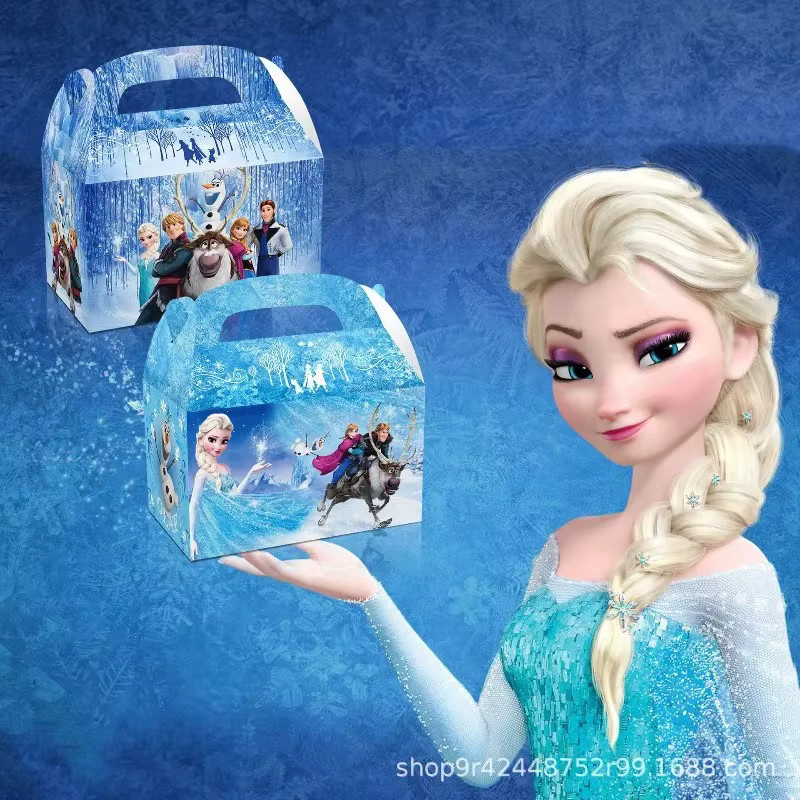 Bandai Frozen Party-Geschenkboxen, Elsa Anna Themen-Geschenkboxen mit Griffen, 12-teiliges Set - Bild 2