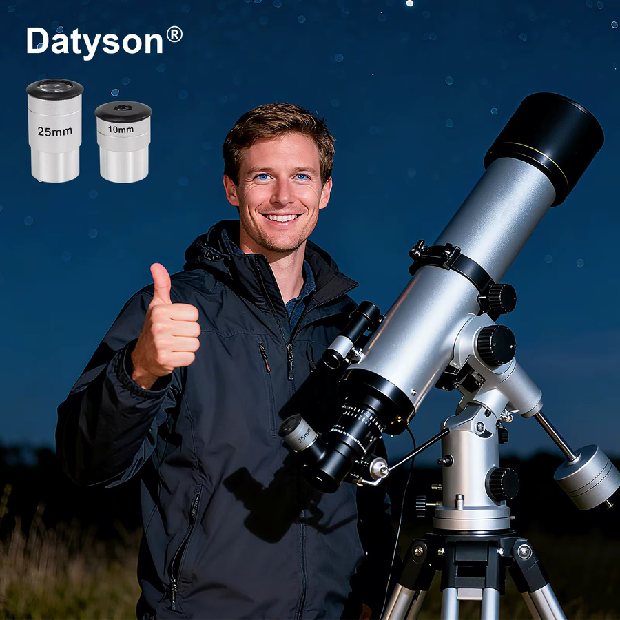 Datyson Okulare Set 25 mm und 10 mm FMC in Silber für astronomische Teleskope - Bild 4