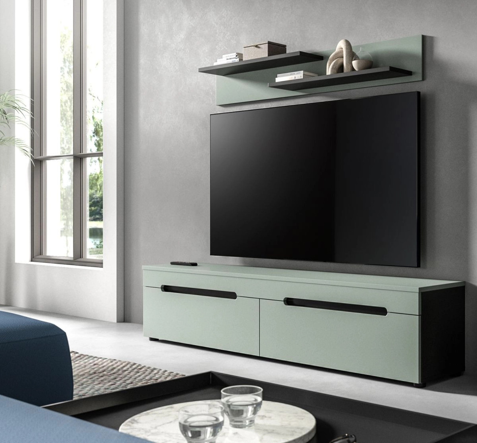 Inn.Furn TV-Lowboard und Wandboard Cooper in Salbei und Grau, Breite: 170 cm - Bild 4