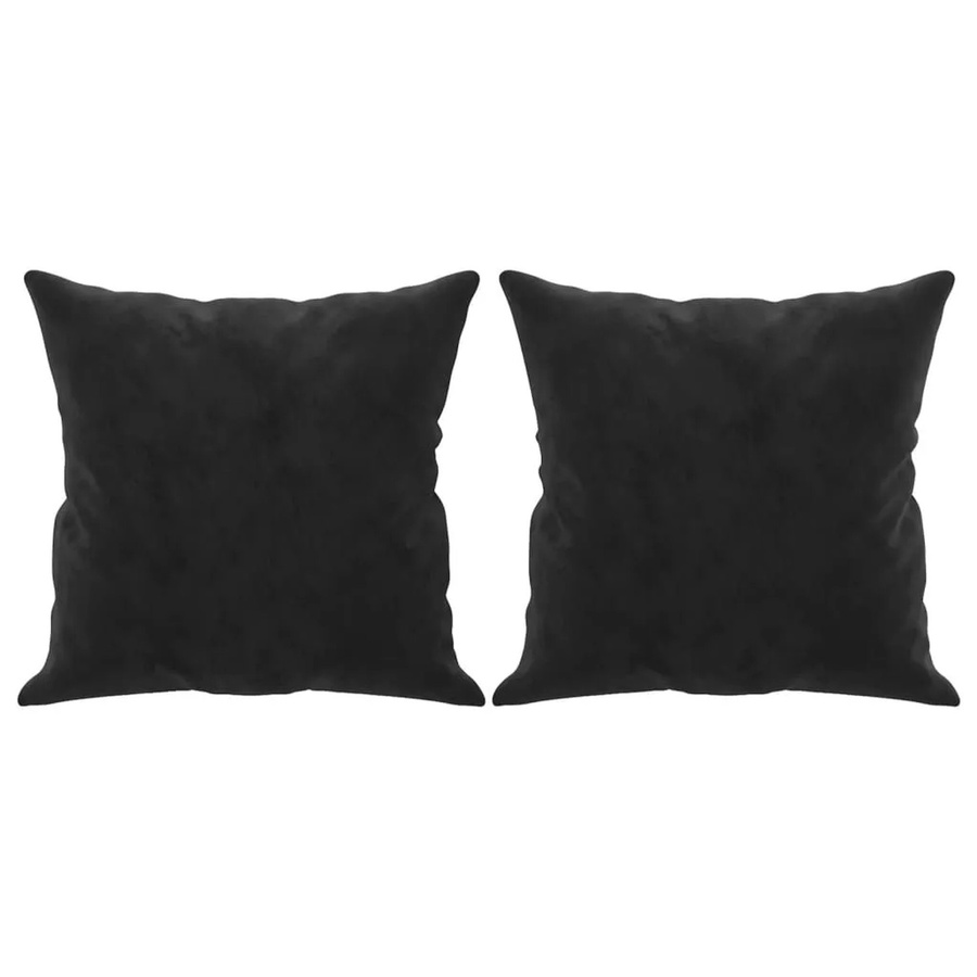 vidaXL Zierkissen Set aus Samt in Schwarz, 2 Stück, B/T/H: 40 x 40 x 40 cm - Bild 2