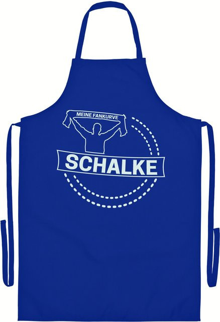 Grillschürze Schalke Meine Fankurve von multifanshop in Weiß - Bild 1