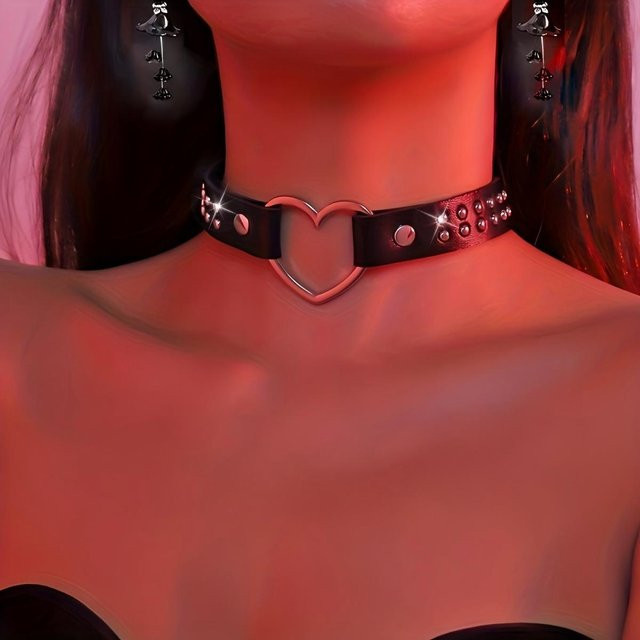 YIRAN Choker Halskette, Leder, Schwarz, Damen - Bild 1