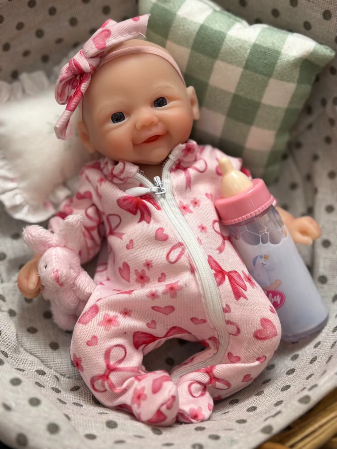 Aiziwa1 Vivienne-Reborn-Puppe, Silikon, Mädchen, Rosa / Pink - Bild 2
