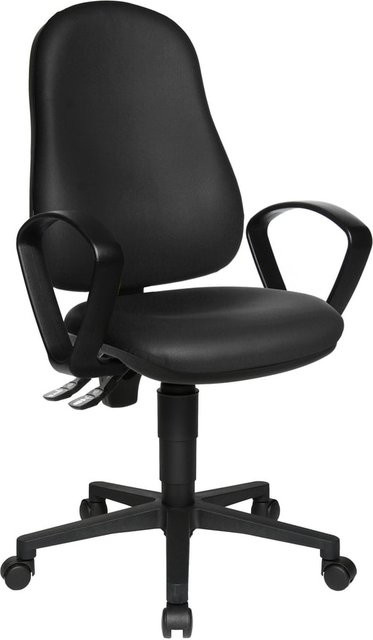 Topstar Profi Bürostuhl CALIFORNIA 25 HD in Schwarz aus Kunstleder mit Armlehnen - Bild 1