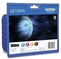 Brother LC1280XL Value Pack Tintenpatronen Set CMYK für MFC J5910DW in Schwarz, Gelb, Cyan und Magenta - Bild 1