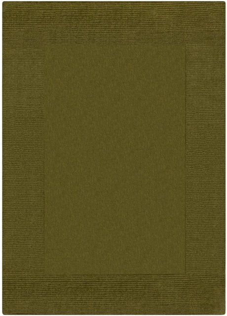 Flair Rugs Wollteppich Wool Border in Grün, B x T: 120 x 170 cm - Bild 1