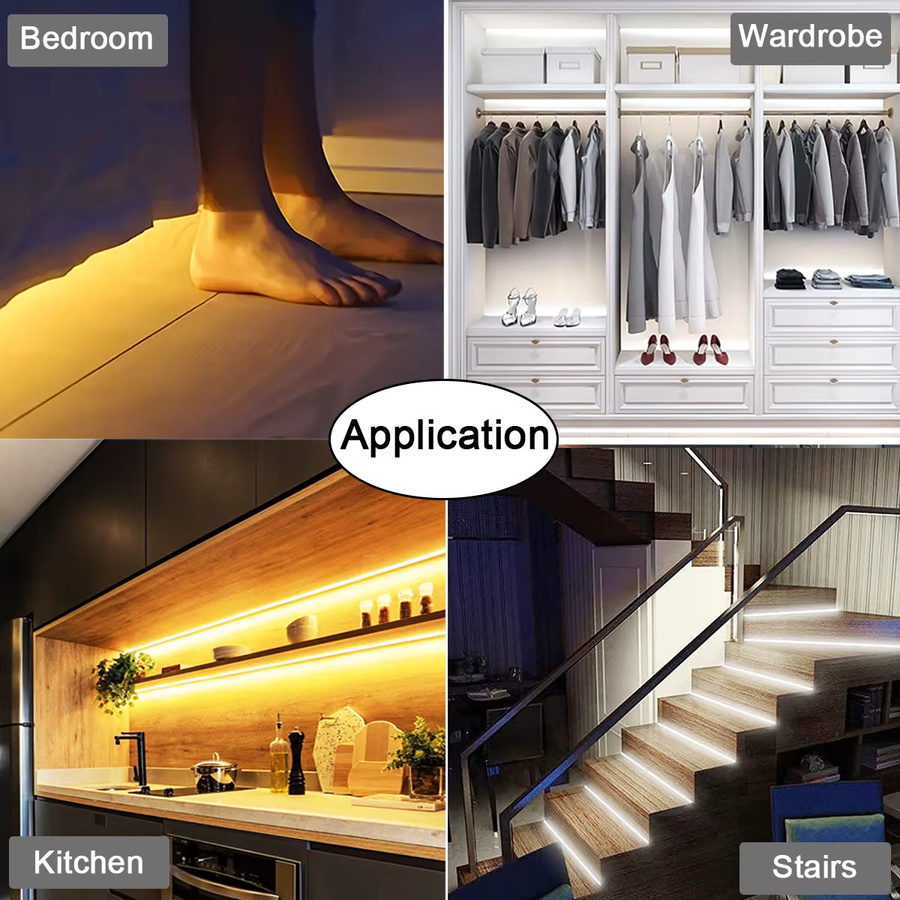 Mikenoon COB LED-Streifenlicht USB 5V dimmbar und selbstklebend für TV-Schrank, Spiegel, Schlafzimmer oder Küche - Bild 5