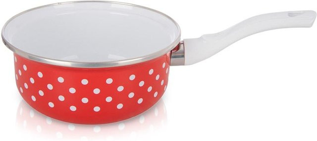 TECKA emaillierter Topf in Rot und Weiß, 950 ml - Bild 1