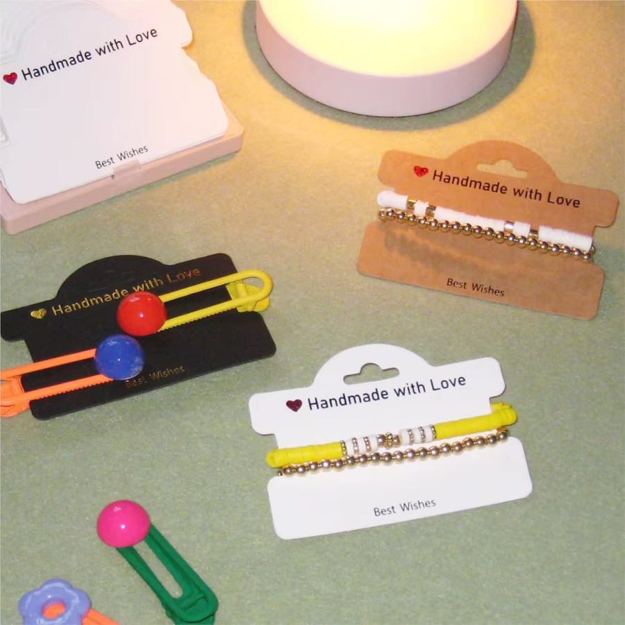 50 Stück Armband-Displaykarten aus Papier in Weiß für deine Schmuckverpackung - Bild 1