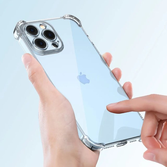 Transparente Luftkissen Schutzhülle für iPhone 15 14 13 12 11 Pro Max Plus X XS – Sturzsichere TPU Hülle mit Explosionsschutz - Bild 1