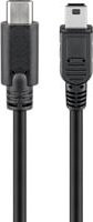 goobay USB-C auf Mini-USB Adapter Kabel, Schwarz - Bild 1