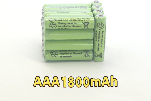 Lerp AAA-Akku 1,2 V mit 1800 mAh in Grün, wiederaufladbar und schnellladbar - Bild 1